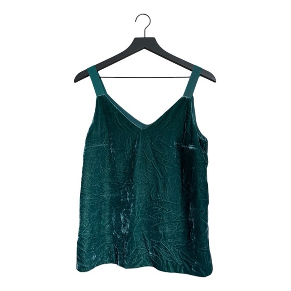 NWOT JCREW Drapey Velvet Camisole in Green - Picture 1 of 1